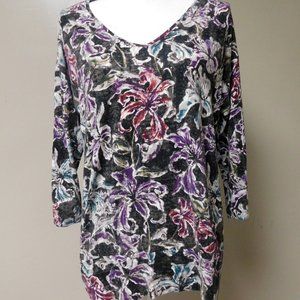 J Jill Wearever Collection Top Women's Medium‎ 3/4 Sleeve